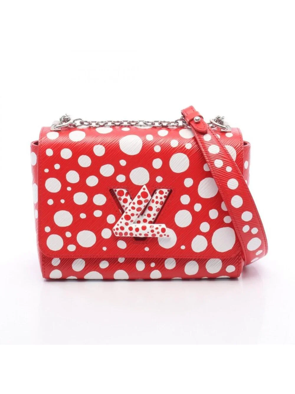 Louis Vuitton Shoulder Bag LV YK Twist MM Rouge Leather LV
